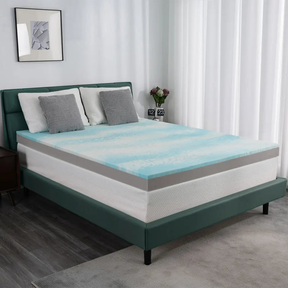 3 Inch Reversible Mattress For Back Pain Relief, High-Density Memory Foam Mattress With Removable Cover, Odourless, Certipur-Us
