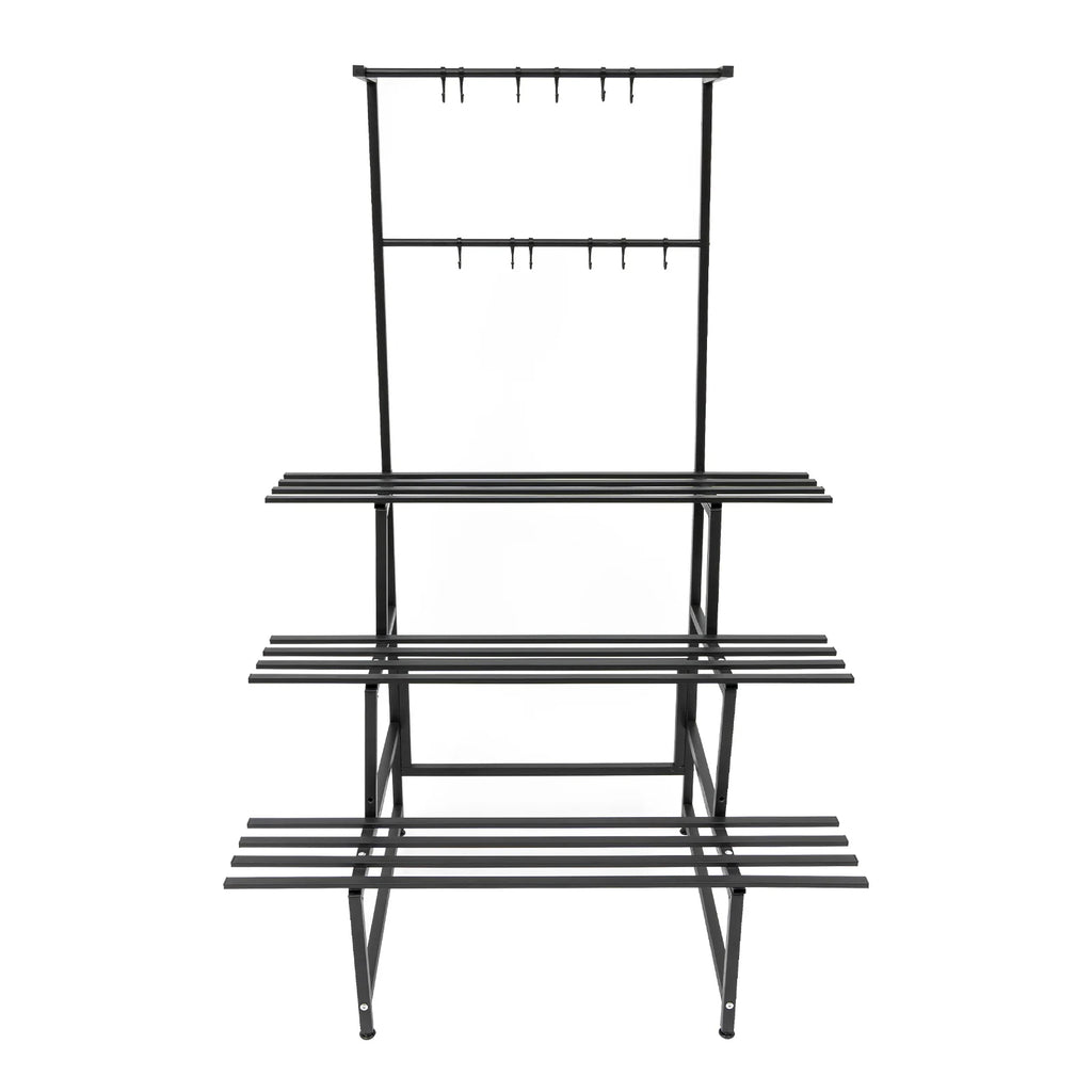 3 Tier Plant Stand with Hanging Rods Metal Plant Holder Plant Stand Rectangular Metal Plant Holder Plant Stand With Hanging Rods
