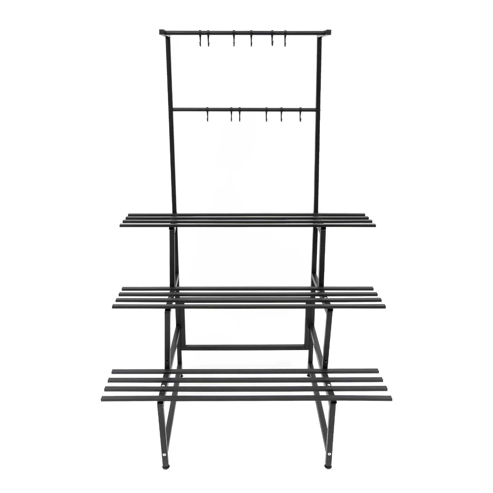 3 Tier Plant Stand with Hanging Rods Metal Plant Holder Plant Stand Rectangular Metal Plant Holder Plant Stand With Hanging Rods