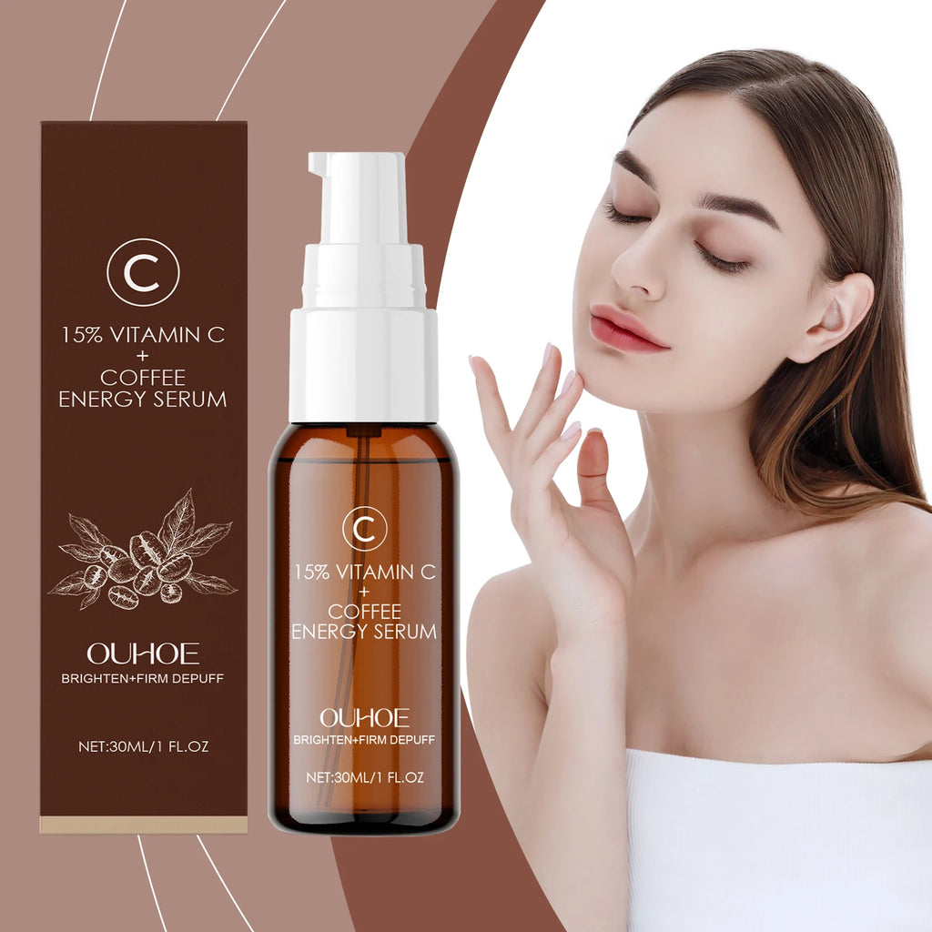 OUHOE Caffeine - Infused Firming Essence: Glycerin, Coffee Extract, Moisturize, Tighten, Anti - Aging, All Skin Types